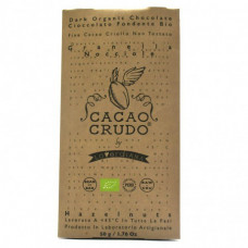 Cacao Crudo Raw Hořká čokoláda s křupavými lískovými oříšky 50g