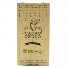 Cacao Crudo Raw Hořká čokoláda Gianduja 50g