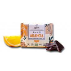 Cacao Crudo Raw Hořká čokoláda s pomerančovou kůrou 30g